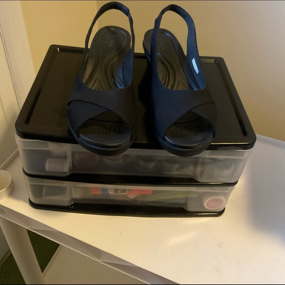 Duel Crocs Comfort sling back 👍 In Black 10W